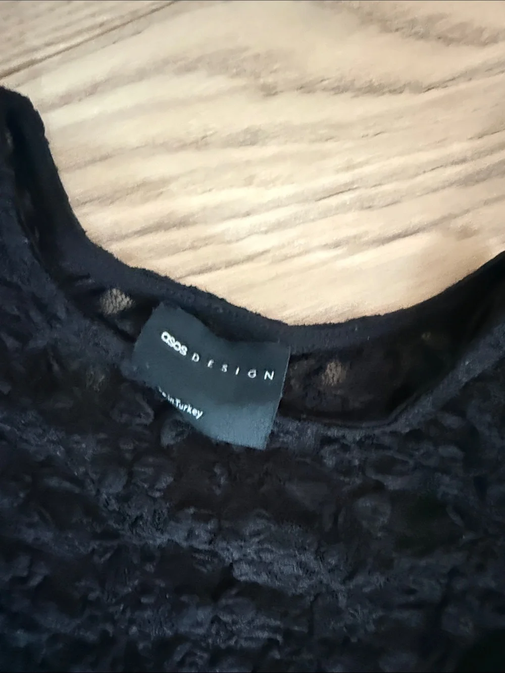ASOS Black Lace Short-Sleeve Bodysuit